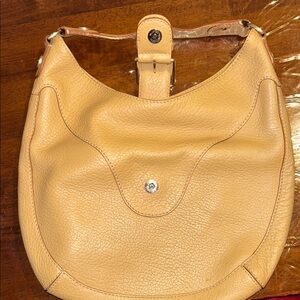 Michael Kors Tan Leather Hobo Large, vintage-soft, pebble grained leather.
